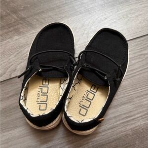 Hey dude black toddler shoes